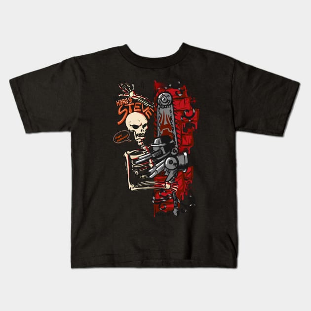 Here's STEVE!! Kids T-Shirt by Liquid Feline